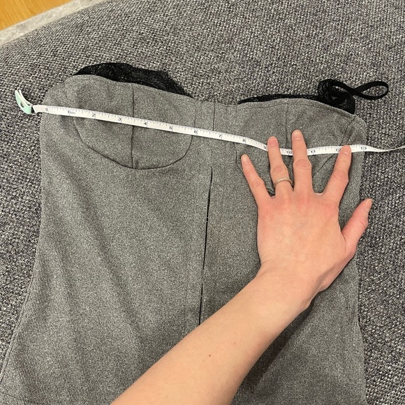 Grey and black lace detail corset top - Picture 8 of 10